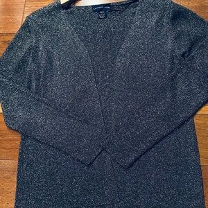 Charter Club Women’s Silver  Metallic Cardigan Size S